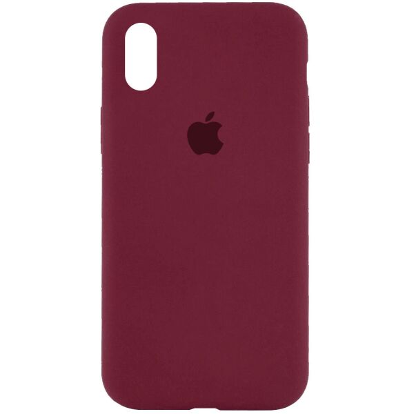 

Чехол Silicone Case Full Protective (AA) для Apple iPhone XS Max (6.5") Бордовый / Plum