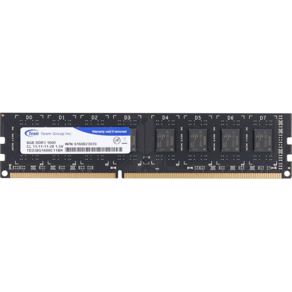 

DDR3 8GB 1600 MHz Team (TED38G1600C1101)