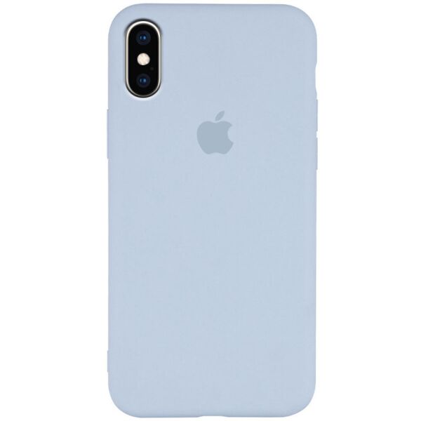 

Чехол Silicone Case Slim Full Protective для Apple iPhone X / XS (5.8") Голубой / Ice blue