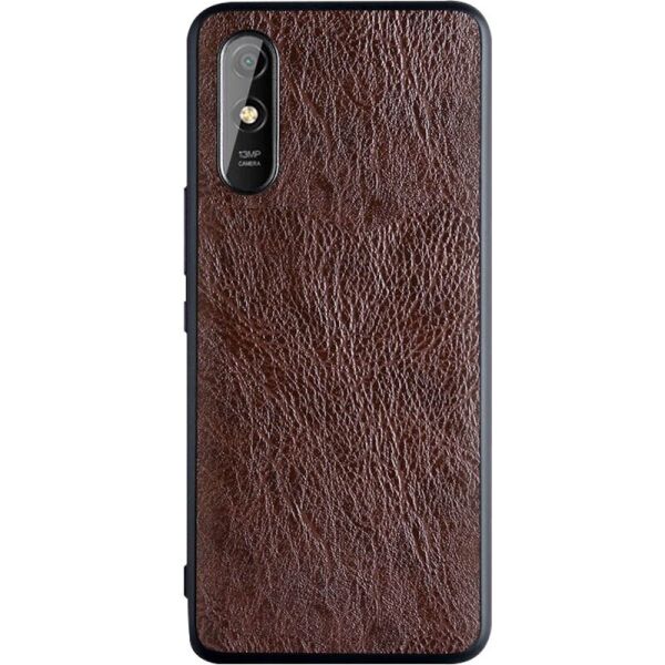 

Кожаный чехол PU Retro classic для Xiaomi Redmi 9A Темно-коричневый