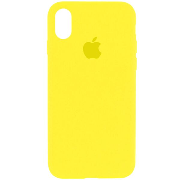 

Чехол Silicone Case Full Protective (AA) для Apple iPhone X (5.8") / XS (5.8") Желтый / Neon Yellow