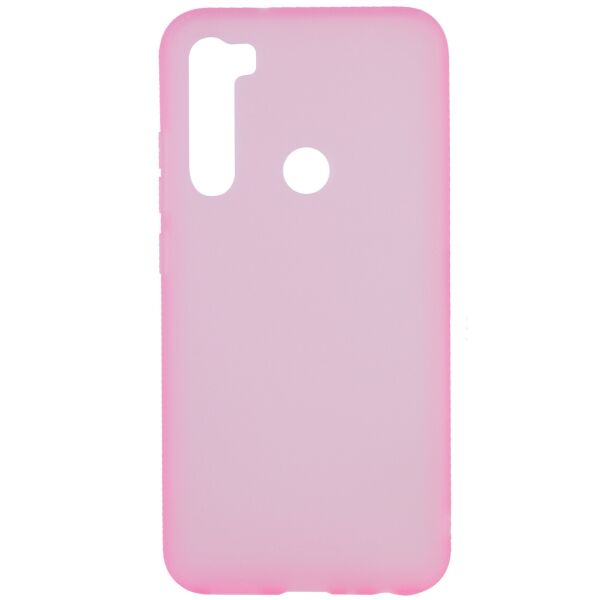 

Силиконовый матовый полупрозрачный чехол для Xiaomi Redmi Note 8 Розовый / Pink