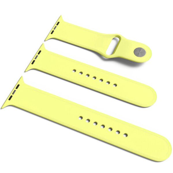 

Силиконовый ремешок для Apple Watch Sport Band 42 / 44 (S/M & M/L) 3pcs Желтый / Lemon