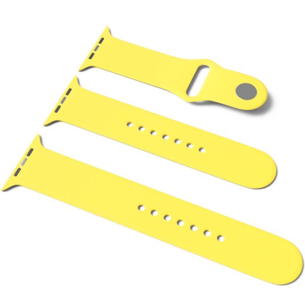 

Силиконовый ремешок для Apple Watch Sport Band 38/40 (S/M & M/L) 3pcs Желтый/Yellow