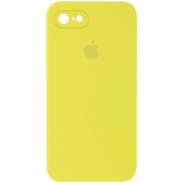 

Чехол Silicone Case Square Full Camera Protective (AA) для Apple iPhone 7 / 8 / SE (2020) (4.7") Желтый / Bright Yellow