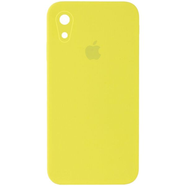 

Чехол Silicone Case Square Full Camera Protective (AA) для Apple iPhone XR (6.1") Желтый / Bright Yellow