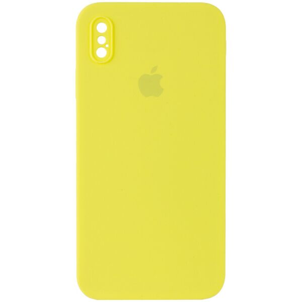 

Чехол Silicone Case Square Full Camera Protective (AA) для Apple iPhone XS Max (6.5") Желтый / Bright Yellow