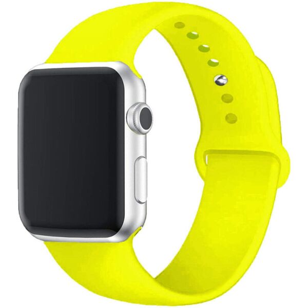 

Силиконовый ремешок для Apple watch 42mm/44mm Желтый/Neon Yellow