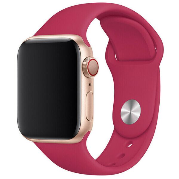 

Силиконовый ремешок для Apple watch 42mm/44mm Малиновый/Pomegranate