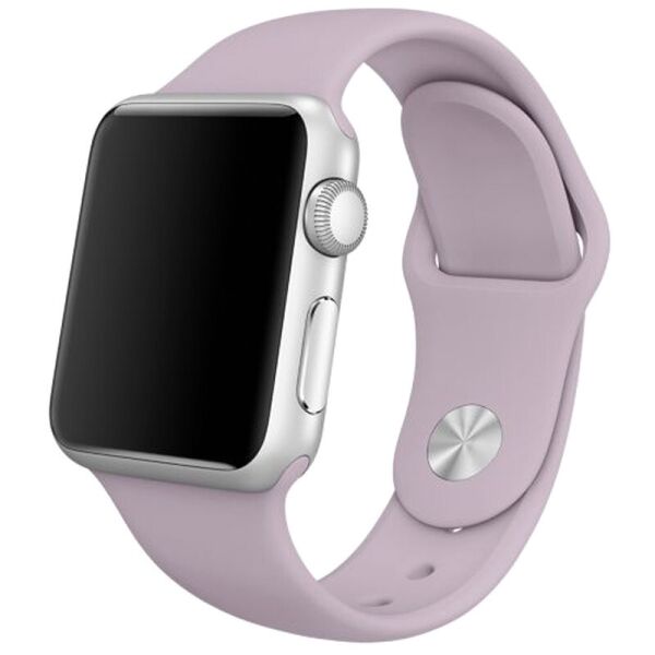 

Силиконовый ремешок для Apple watch 42mm/44mm Серый/Lavender