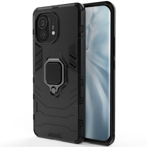 

Ударопрочный чехол Transformer Ring for Magnet для Xiaomi Mi 11 Черный / Soul Black