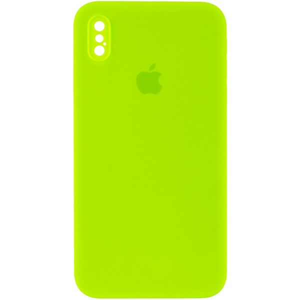 

Чехол Silicone Case Square Full Camera Protective (AA) для Apple iPhone XS Max (6.5") Салатовый / Neon green