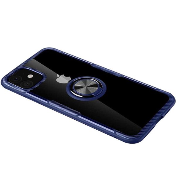

TPU+PC чехол Deen CrystalRing for Magnet (opp) для Apple iPhone 12 mini (5.4") Бесцветный / Синий