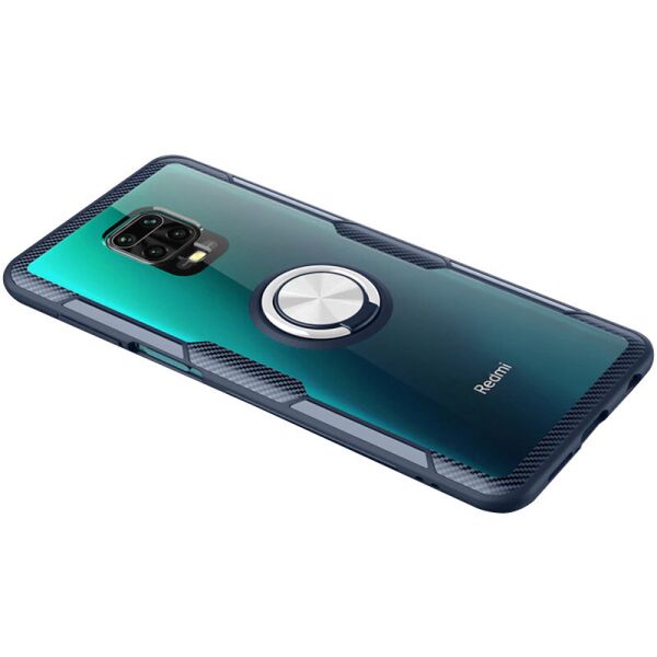 

TPU+PC чехол Deen CrystalRing for Magnet (opp) для Xiaomi Redmi Note 9s/9 Pro/9 Pro Max Бесцветный / Темно-синий