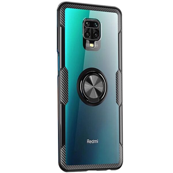 

TPU+PC чехол Deen CrystalRing for Magnet (opp) для Xiaomi Redmi Note 9s/9 Pro/9 Pro Max Бесцветный / Черный