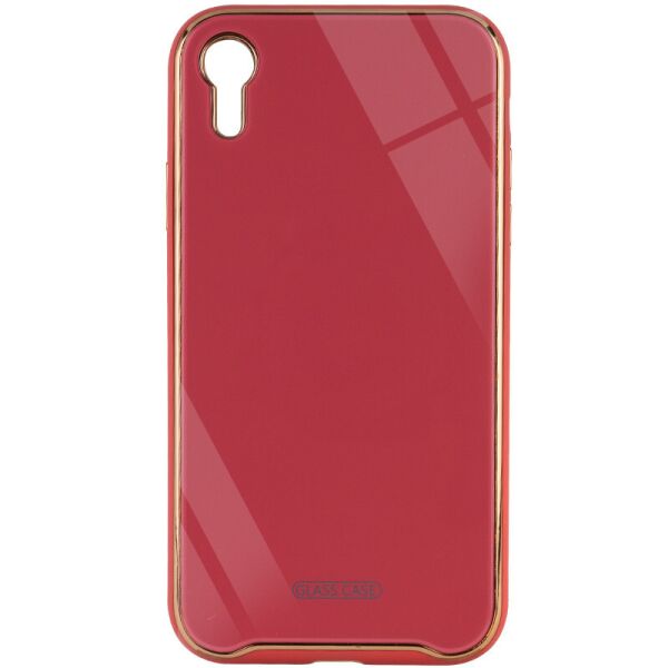 

TPU+Glass чехол Venezia для Apple iPhone XR (6.1") Красный / Camellia