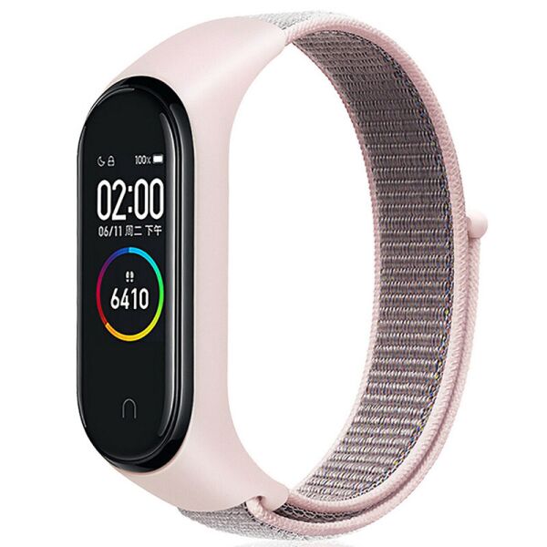 

Ремешок Nylon для Xiaomi Mi Band 3/4/5/6 Розовый