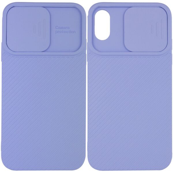 

Чехол Camshield Square TPU со шторкой для камеры для Apple iPhone X / XS (5.8") Голубой