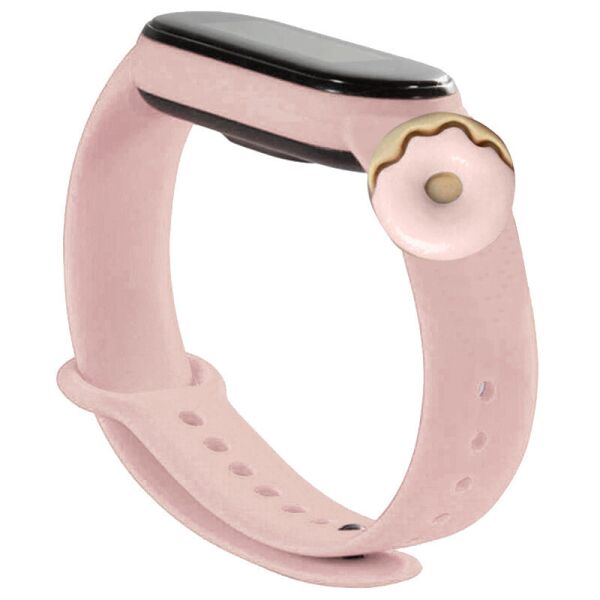 

Силиконовый ремешок Cartoon Face для Xiaomi Mi Band 5/6 Розовый/Donut