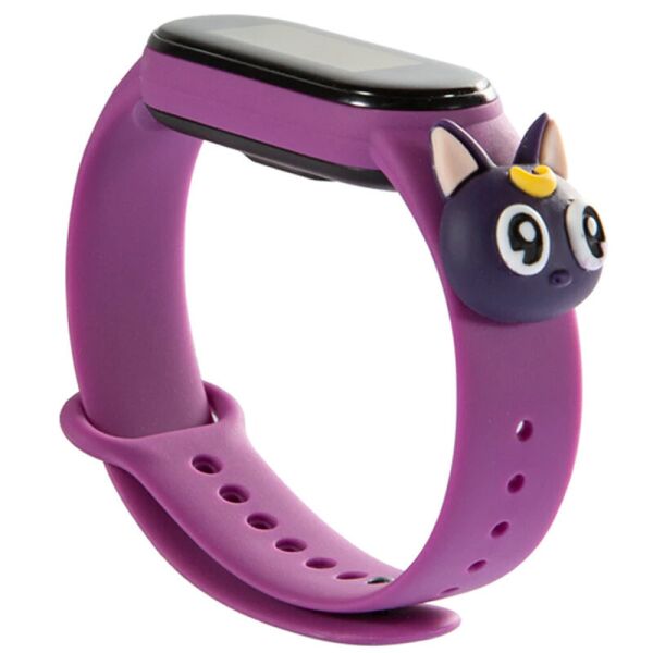 

Силиконовый ремешок Cartoon Face для Xiaomi Mi Band 5 / 6 Фиолетовый / Кот Сейлормун