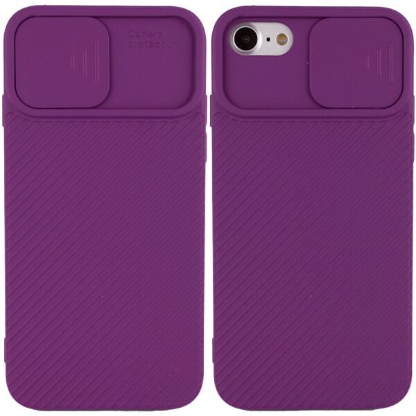 

Чехол Camshield Square TPU со шторкой для камеры для Apple iPhone 7 / 8 / SE (2020) (4.7") Фиолетовый