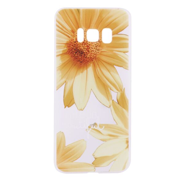 

TPU чехол матовый soft touch color для Samsung G955 Galaxy S8 Plus Желтые Ромашки