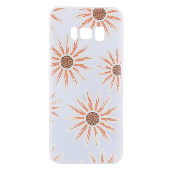 

TPU чехол матовый soft touch color для Samsung G955 Galaxy S8 Plus Крупные Ромашки