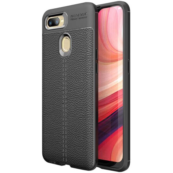 

TPU чехол фактурный (с имитацией кожи) для Oppo A5s / Oppo A12