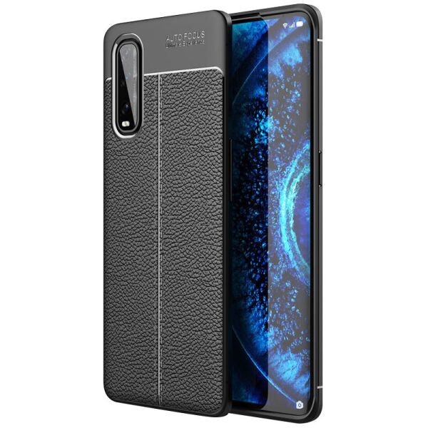 

TPU чехол фактурный (с имитацией кожи) для Oppo Find X2