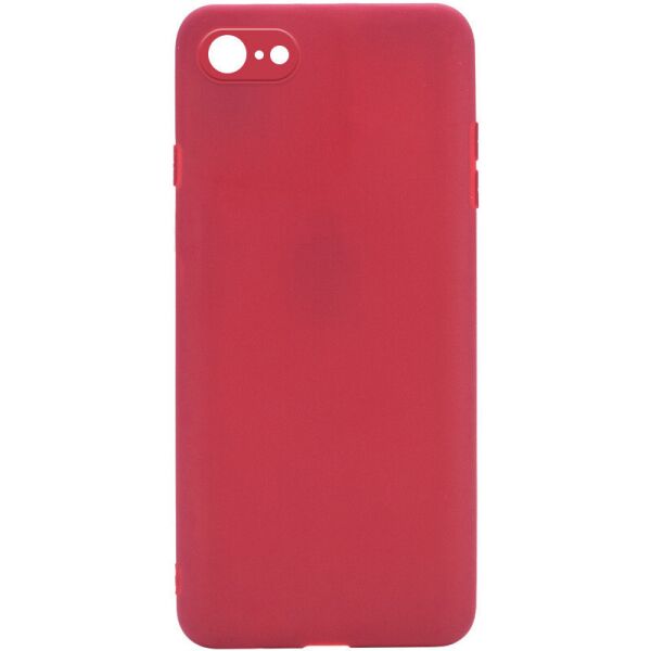 

Силиконовый чехол Candy Full Camera для Apple iPhone 7 / 8 / SE (2020) (4.7") Красный / Camellia