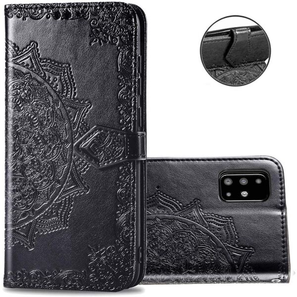 

Кожаный чехол (книжка) Art Case с визитницей для Samsung Galaxy A51 Черный