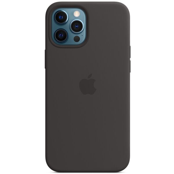 

Чехол Silicone case (AAA) full with Magsafe and Animation для Apple iPhone 12 Pro Max (6.7") Черный / Black