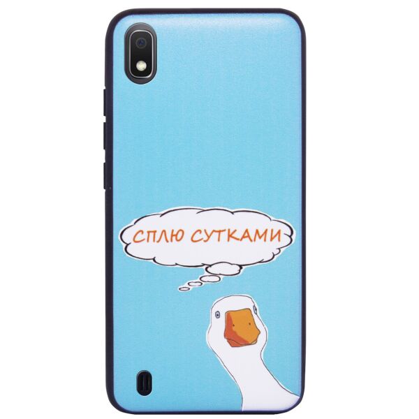 

TPU+PC чехол ForFun для Samsung Galaxy A10 (A105F) Сплю сутками / Голубой