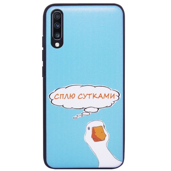 

TPU+PC чехол ForFun для Samsung Galaxy A70 (A705F) Сплю сутками / Голубой