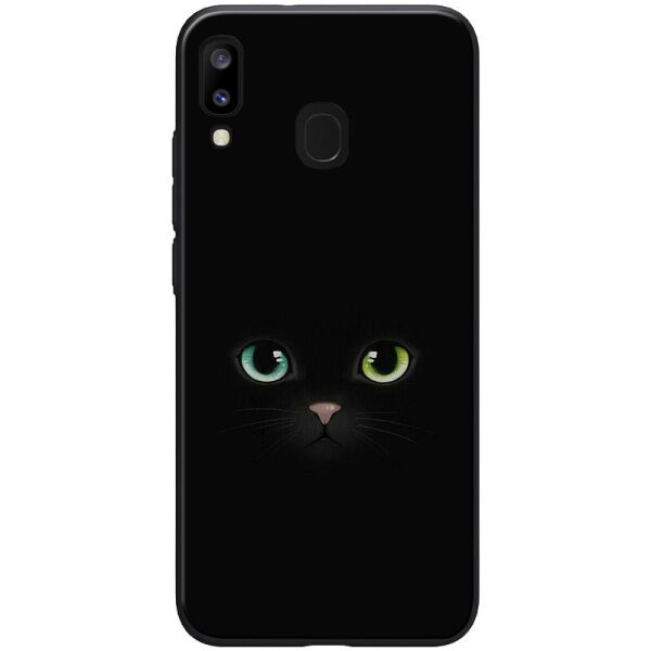 

TPU+PC чехол ForFun для Samsung Galaxy A20 / A30 Котик / Черный