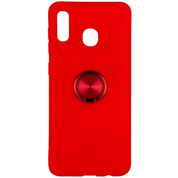 

TPU чехол Summer ColorRing под магнитный держатель для Samsung Galaxy A20 / A30 Красный