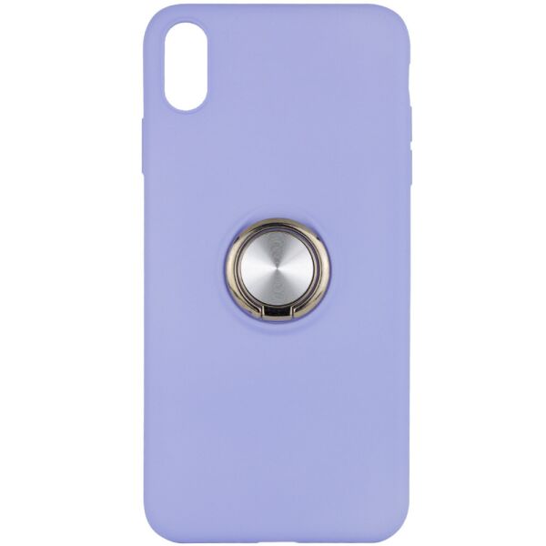 

TPU чехол Summer ColorRing под магнитный держатель для Apple iPhone XS Max (6.5") Фиолетовый