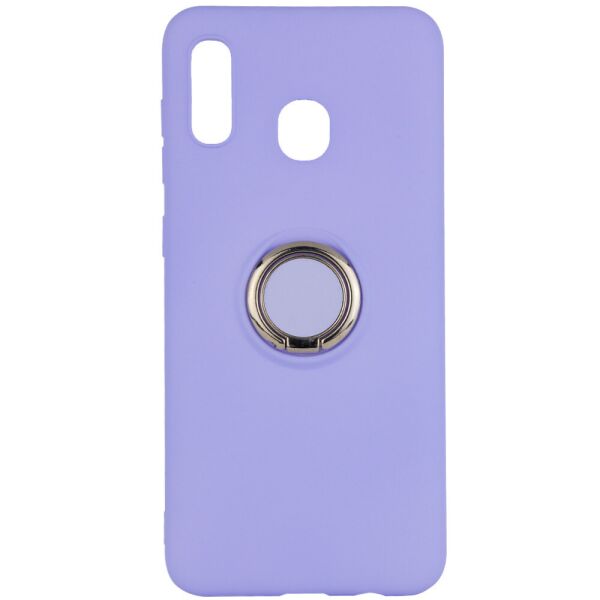 

TPU чехол Summer ColorRing под магнитный держатель для Samsung Galaxy A20 / A30 Фиолетовый