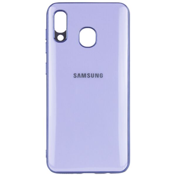 

TPU чехол GLOSSY LOGO для Samsung Galaxy A20 / A30 Сиреневый