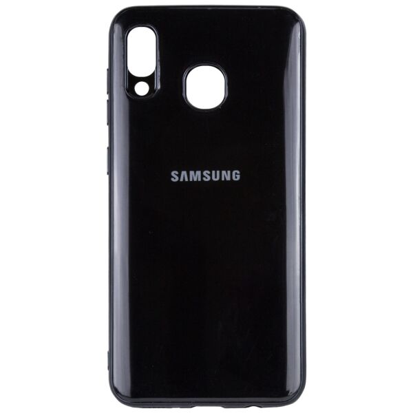 

TPU чехол GLOSSY LOGO для Samsung Galaxy A20 / A30 Черный