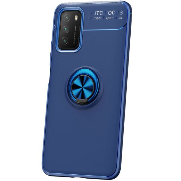 

TPU чехол Deen ColorRing под магнитный держатель (opp) для Xiaomi Poco M3 Синий / Синий