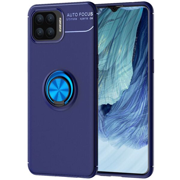

TPU чехол Deen ColorRing под магнитный держатель (opp) для Oppo A93 Синий / Синий