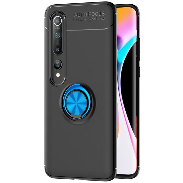 

TPU чехол Deen ColorRing под магнитный держатель (opp) для Xiaomi Mi 10 / Mi 10 Pro Черный / Синий