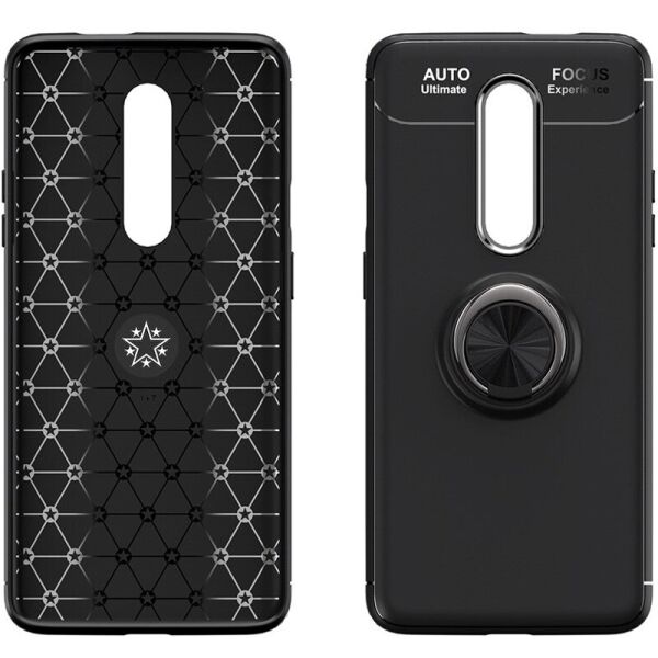 

TPU чехол Deen ColorRing под магнитный держатель (opp) для OnePlus 7 Pro Черный / Черный