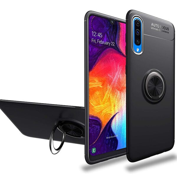 

TPU чехол Deen ColorRing под магнитный держатель (opp) для Samsung Galaxy A50 (A505F) / A50s / A30s Черный / Черный