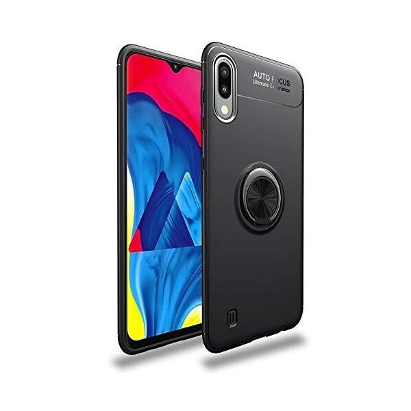 

TPU чехол Deen ColorRing под магнитный держатель для Samsung Galaxy A10 (A105F) Черный / Черный