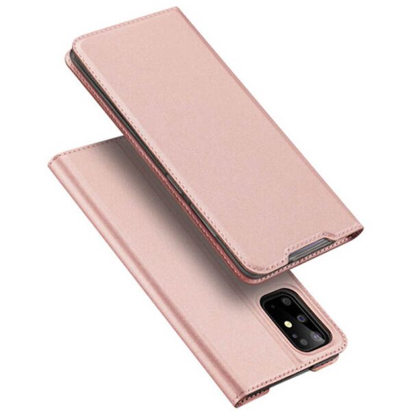 

Чехол-книжка Dux Ducis с карманом для визиток для Samsung Galaxy S20+ Rose Gold
