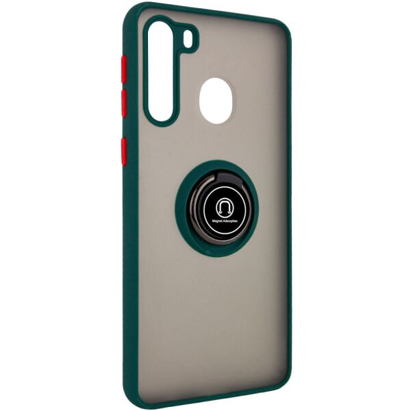 

TPU+PC чехол Deen ColorEdgingRing for Magnet для Samsung Galaxy A21