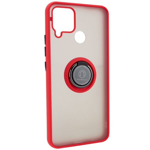 

TPU+PC чехол Deen ColorEdgingRing for Magnet для Realme C15 / C12 Красный