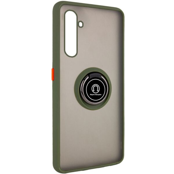 

TPU+PC чехол Deen ColorEdgingRing for Magnet для Realme 6 Pro